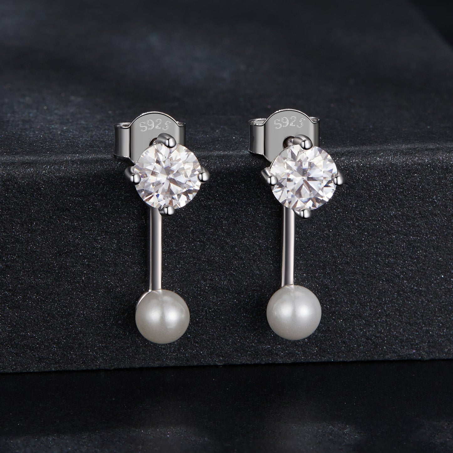 925 Sterling Silver 0.50 Carat Moissanite Earrings for Women