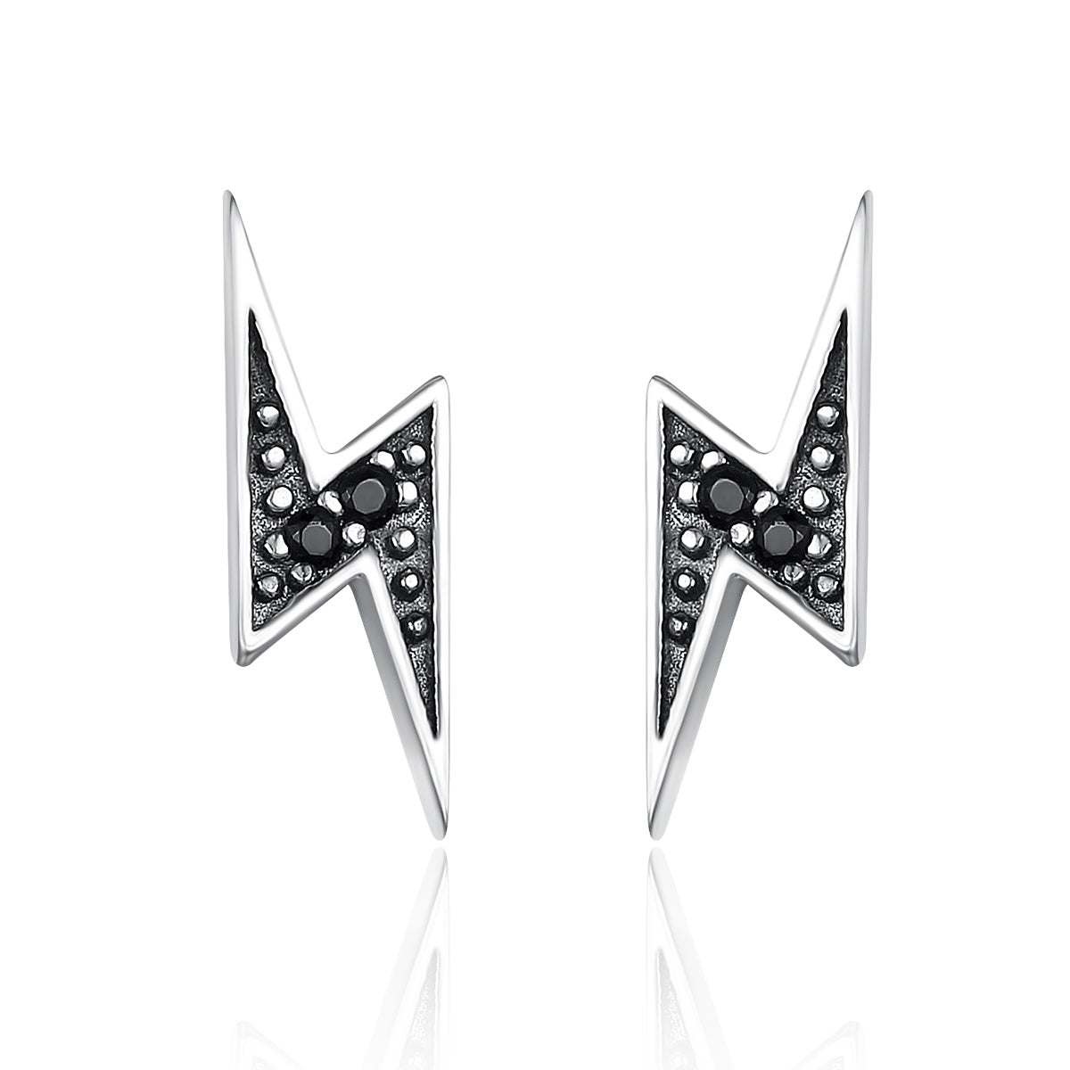 925 Sterling Silver Earrings with Pavé Setting CZ
