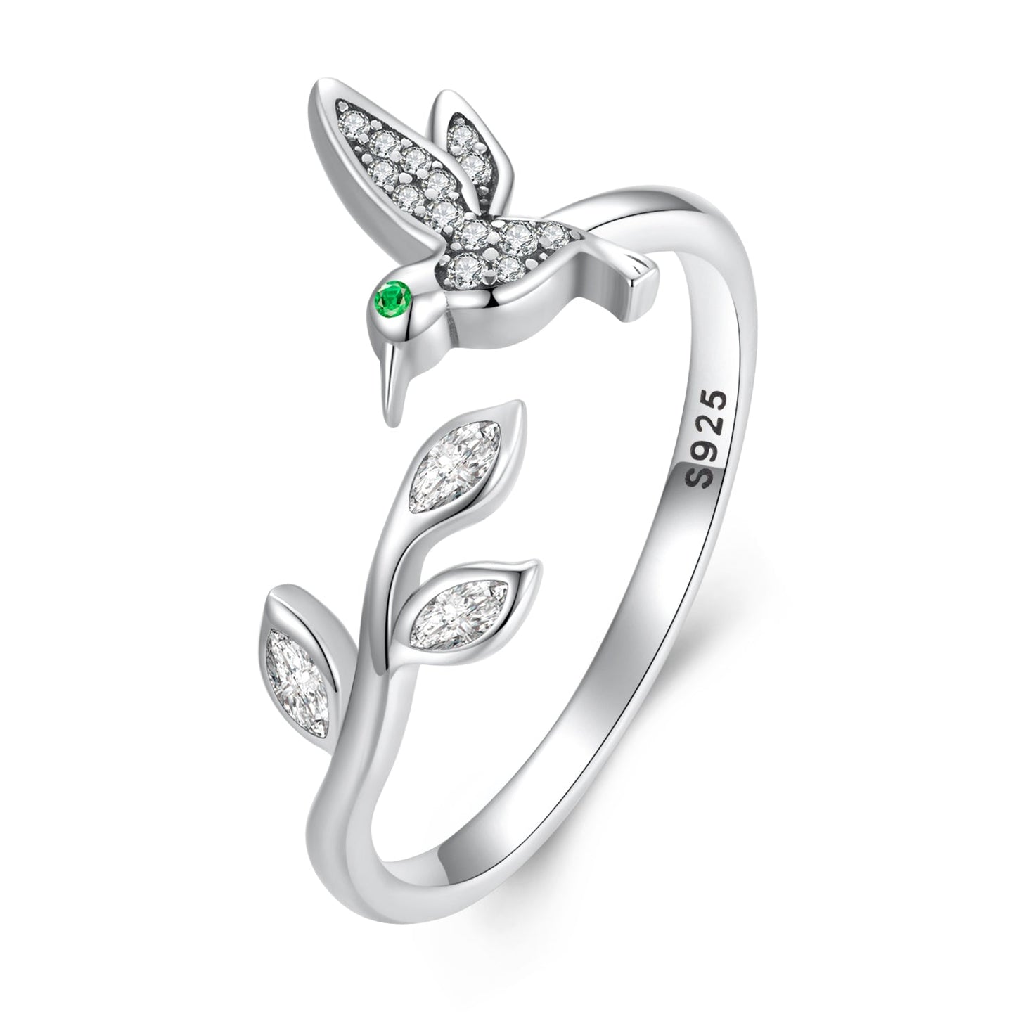925 Sterling Silver Oxidized Silver Pavé Setting CZ Ring