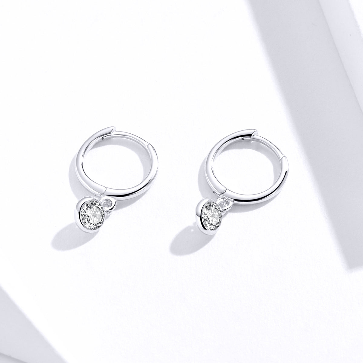 925 Sterling Silver Gold Plated Pavé Setting CZ Earrings for Women