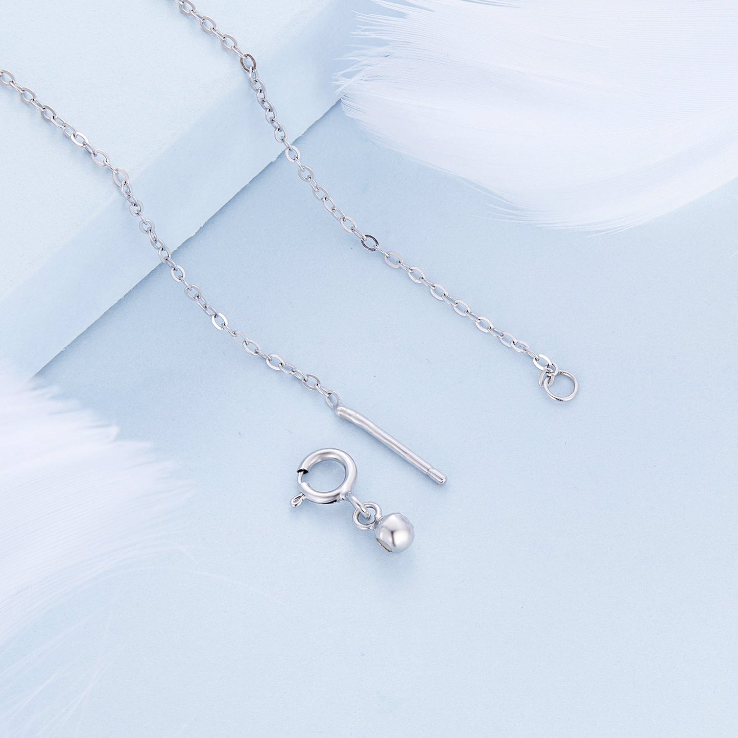 925 Sterling Silver Adjustable Moonstone Necklace with CZ Accents for Women
