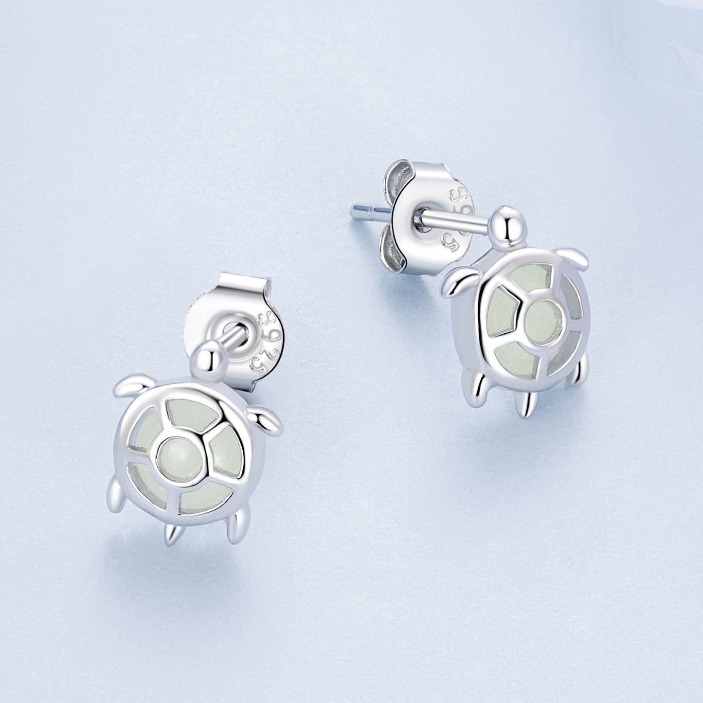 925 Sterling Silver Luminous Stone Earrings