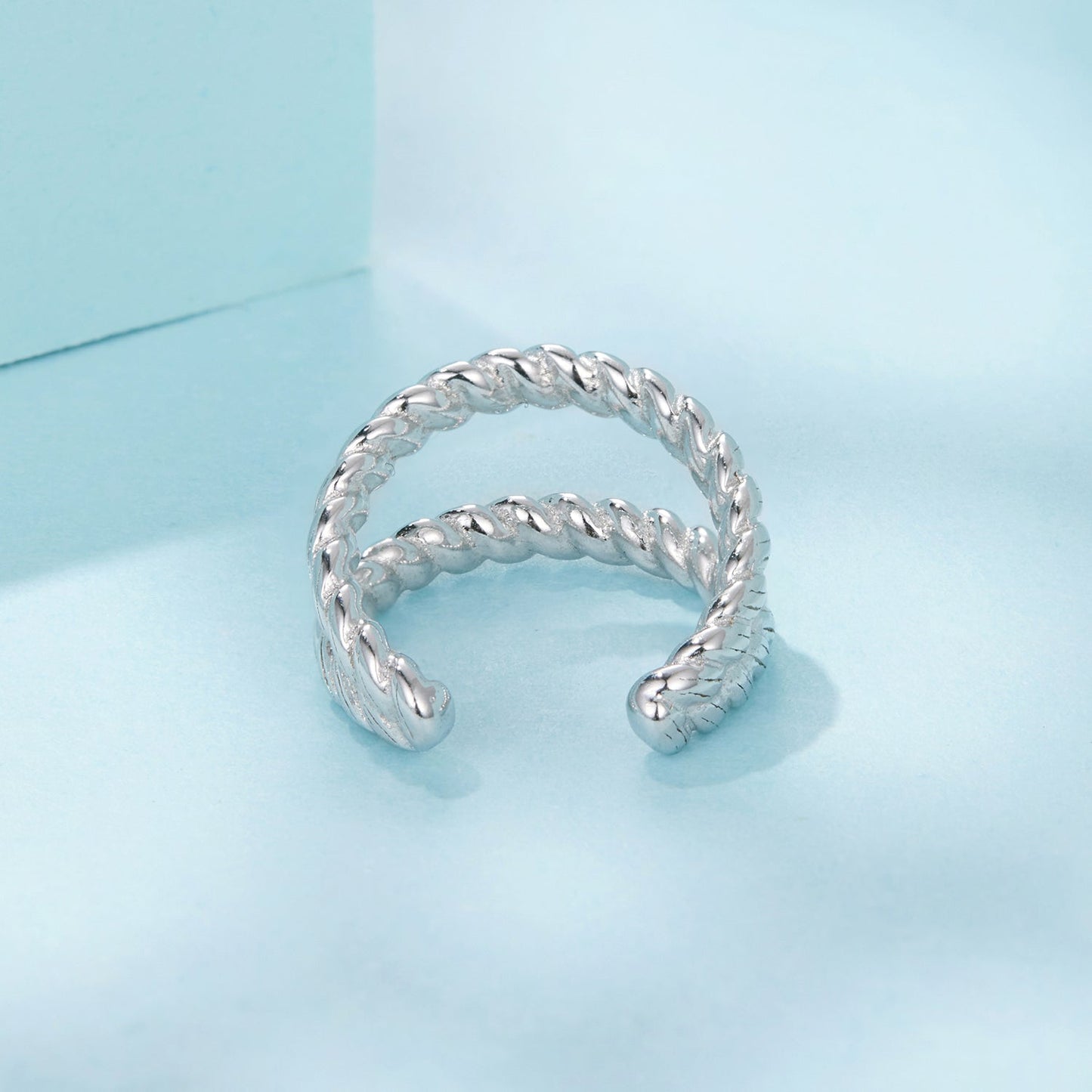 925 Sterling Silver White Gold Plated Hoop Earrings 0.7x1.3cm for Women