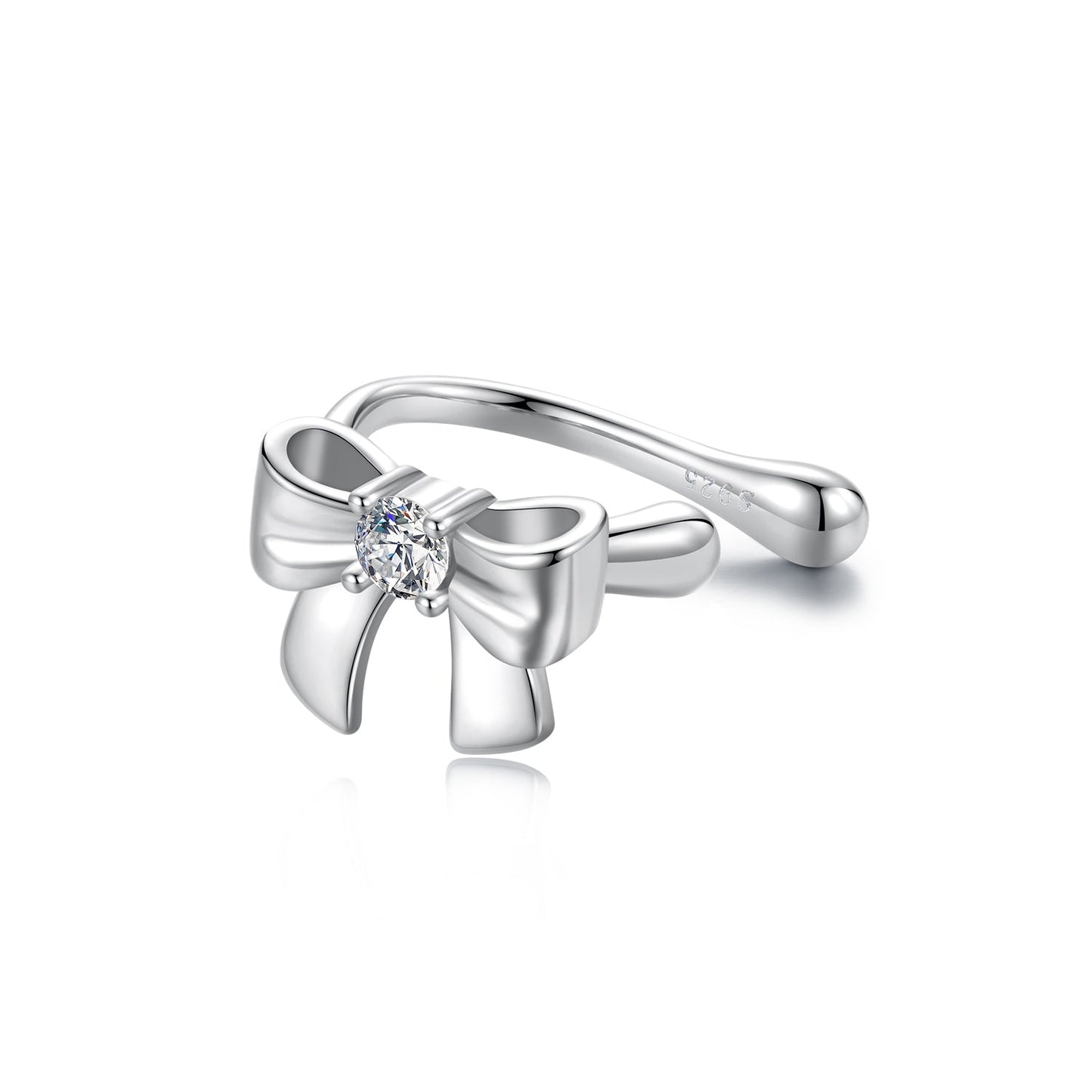 925 Sterling Silver Moissanite 0.1ct Earrings with White Gold Plating for Women