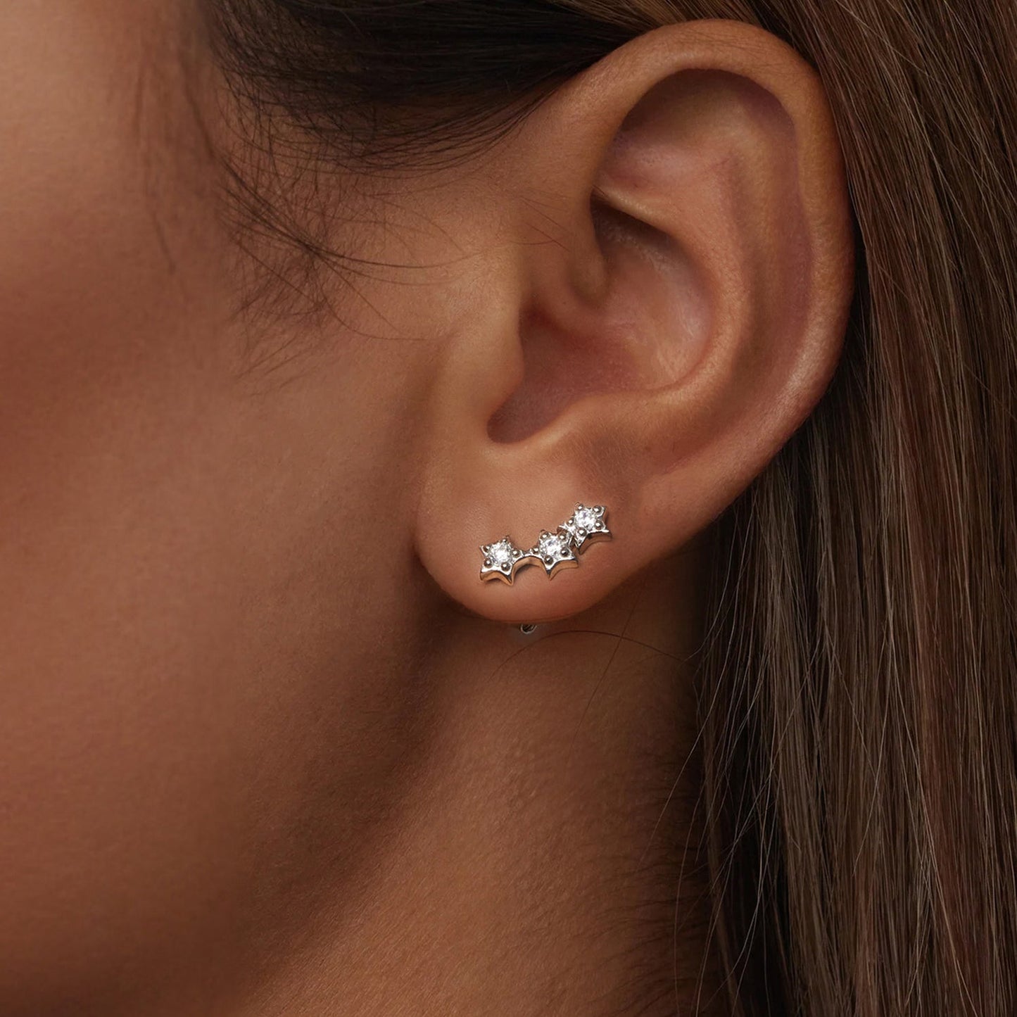 925 Sterling Silver Pavé Setting CZ Earrings for Women