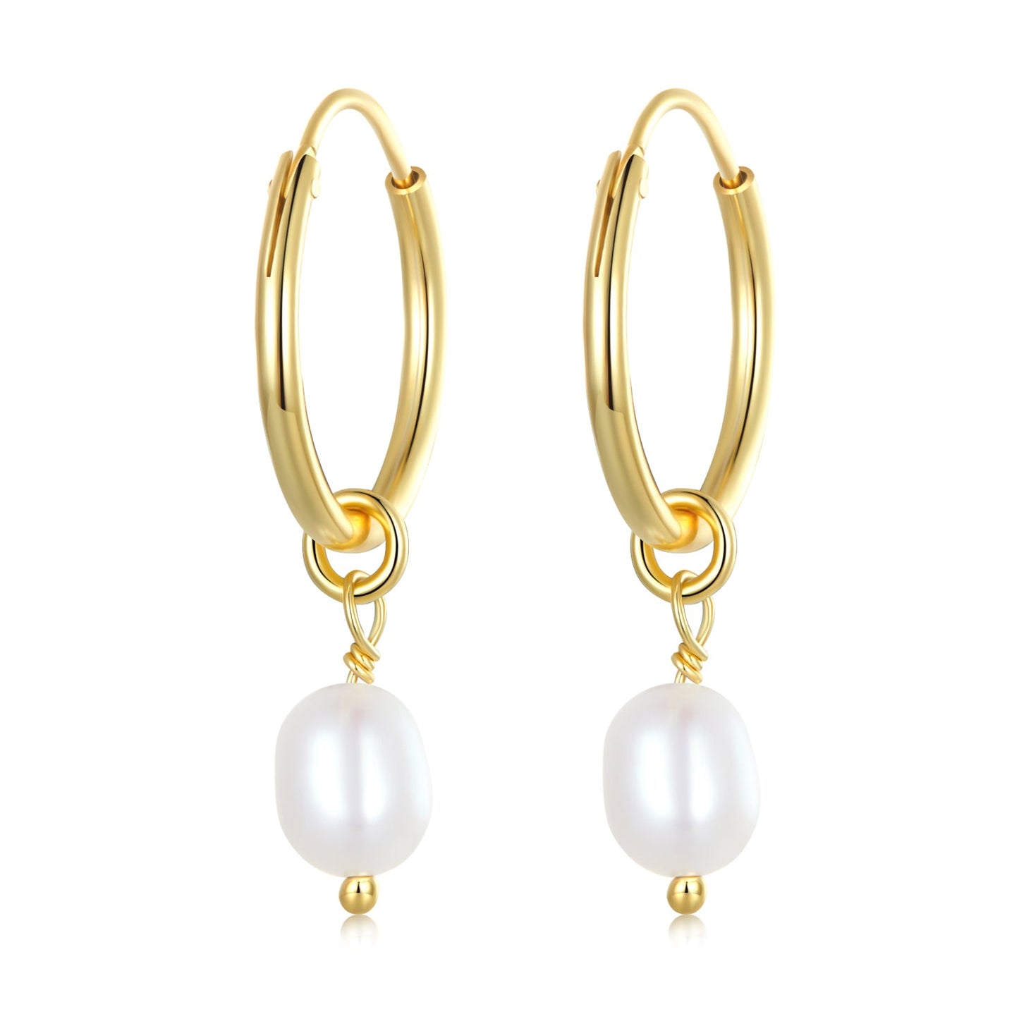 925 Sterling Silver Baroque Pearl Earrings for Women