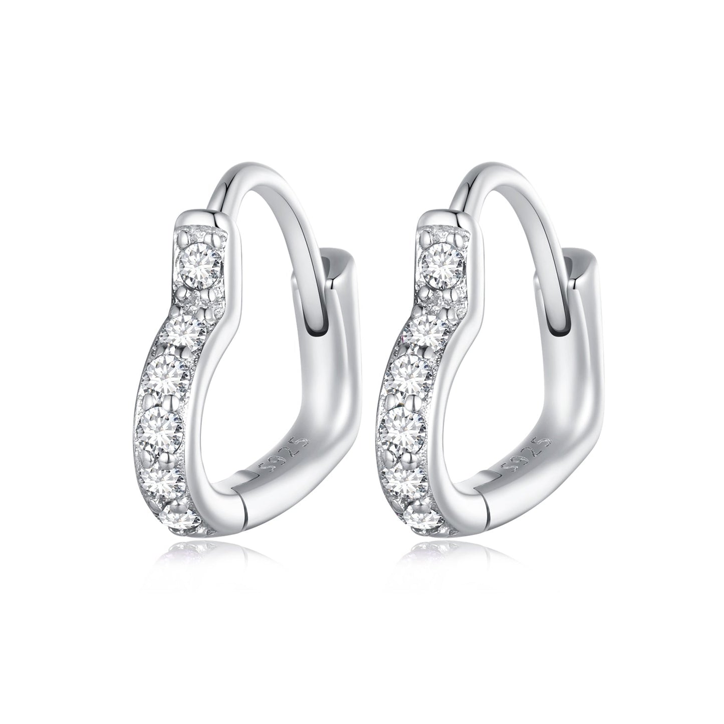 925 Sterling Silver Earrings with Pavé Setting CZ for Women