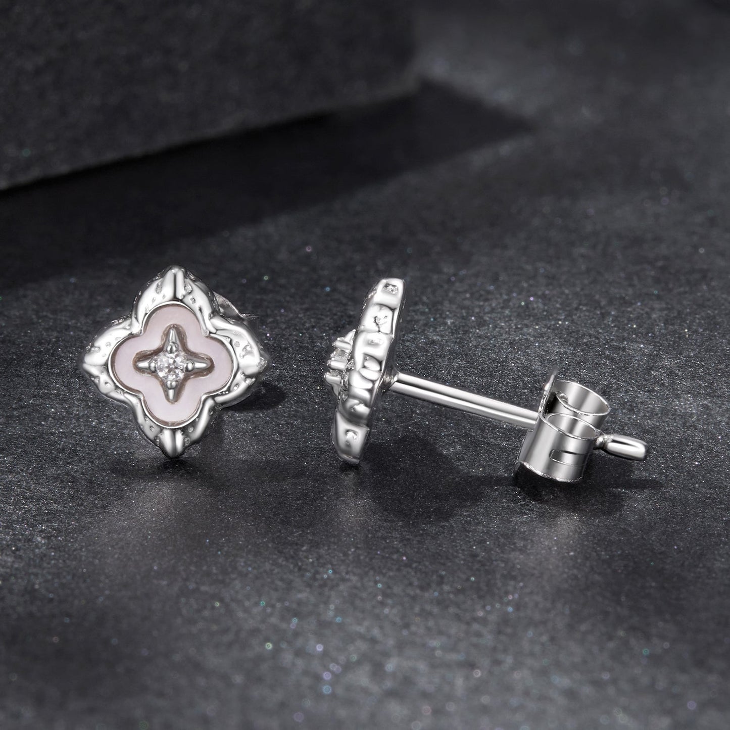 925 Sterling Silver Moissanite 0.8cm Earrings for Women