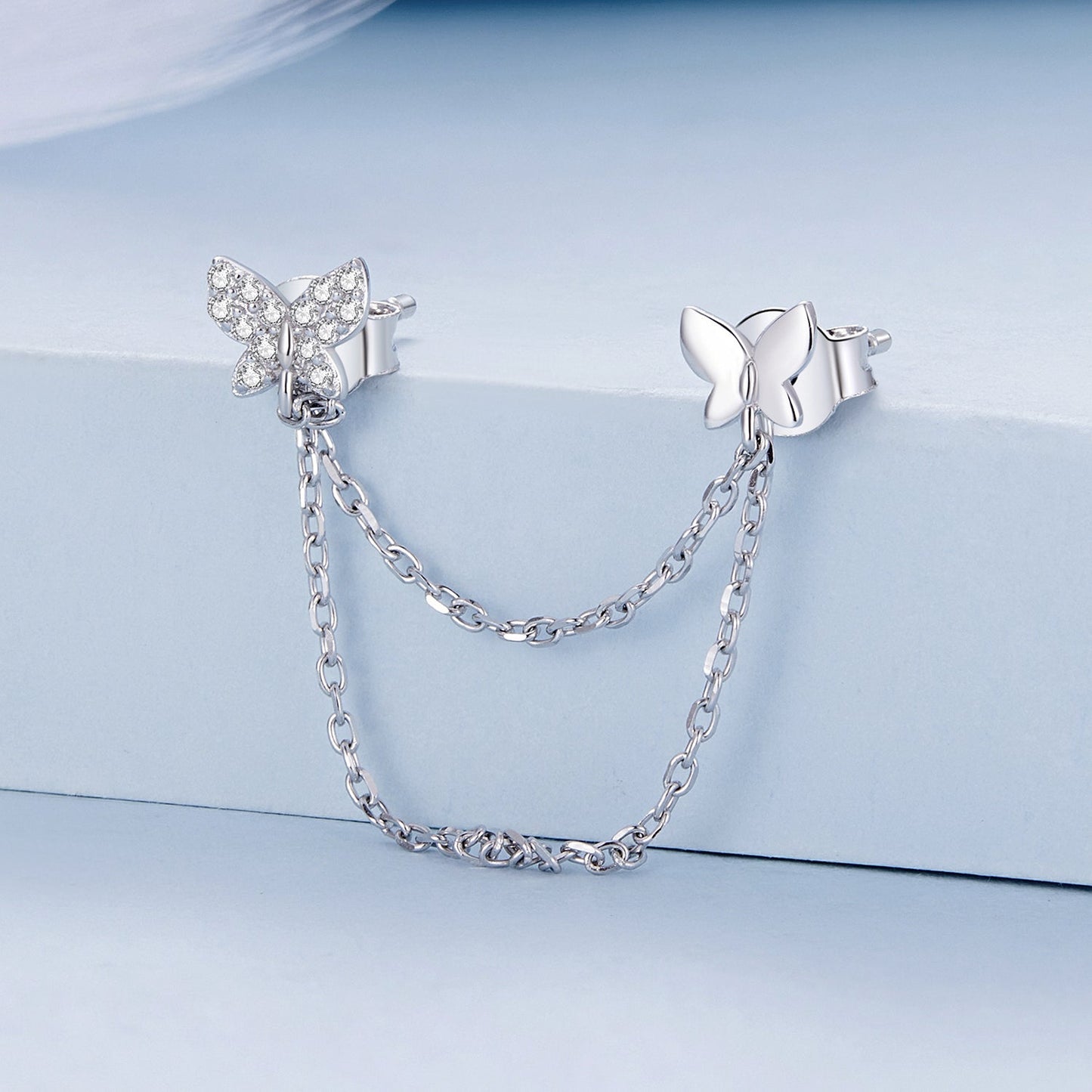 S925 Sterling Silver 40mm Pavé CZ Earrings