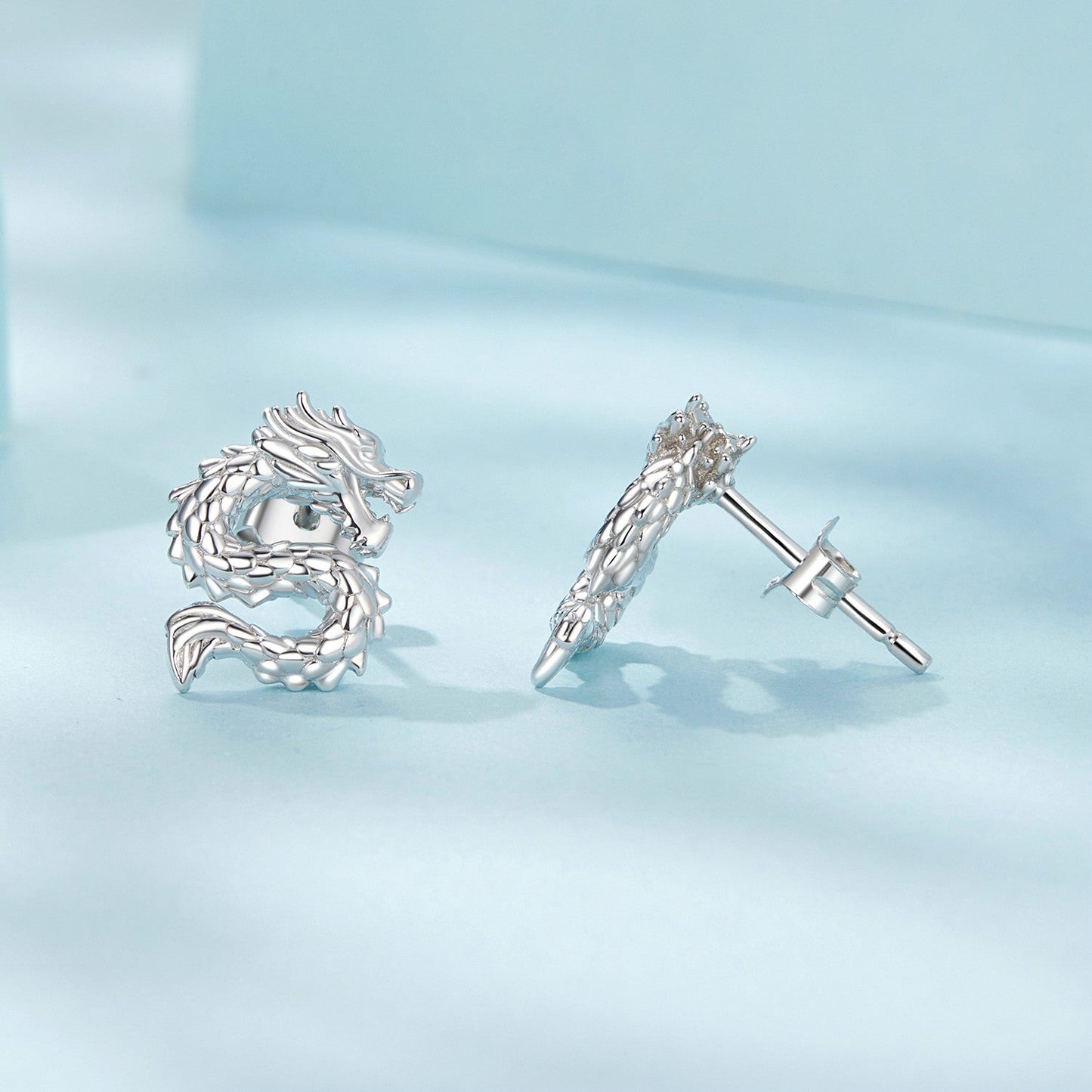 925 Sterling Silver Plated White Gold Earrings