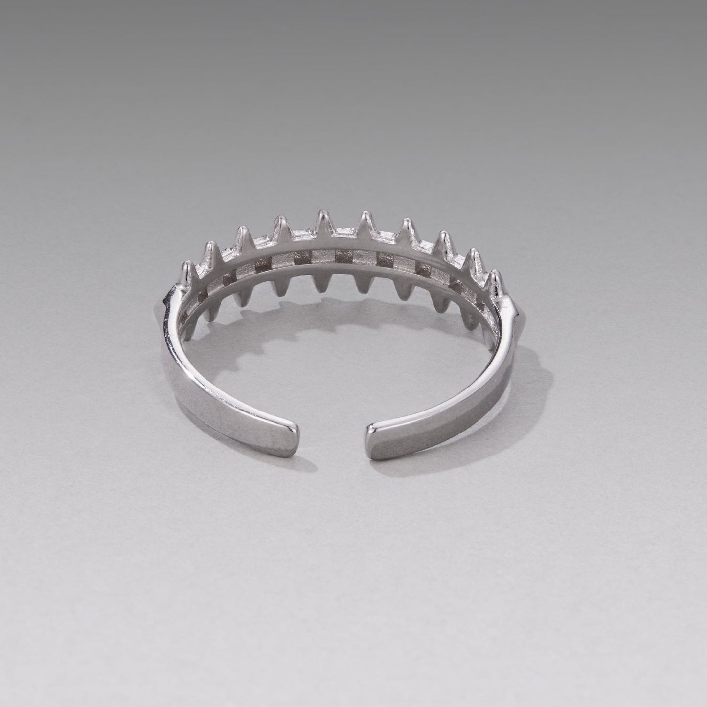 925 Sterling Silver + Plated White Gold 0.24cm Ring for Women