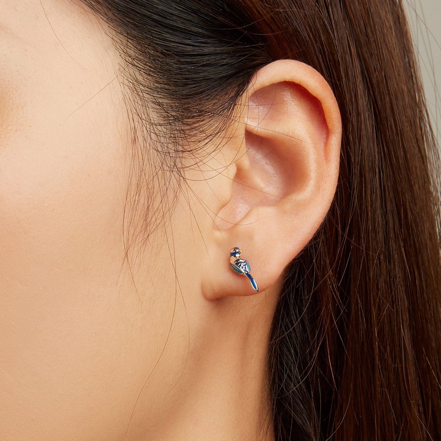925 Sterling Silver Enamel Pavé CZ Earrings for Women