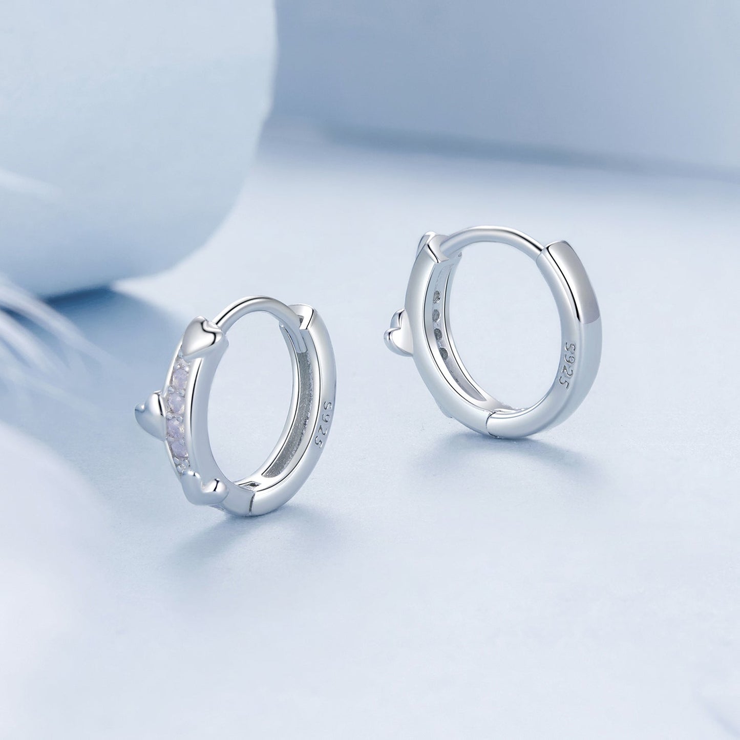 925 Sterling Silver Nano Opal Earrings for Women - White Gold Plated - 12x5mm