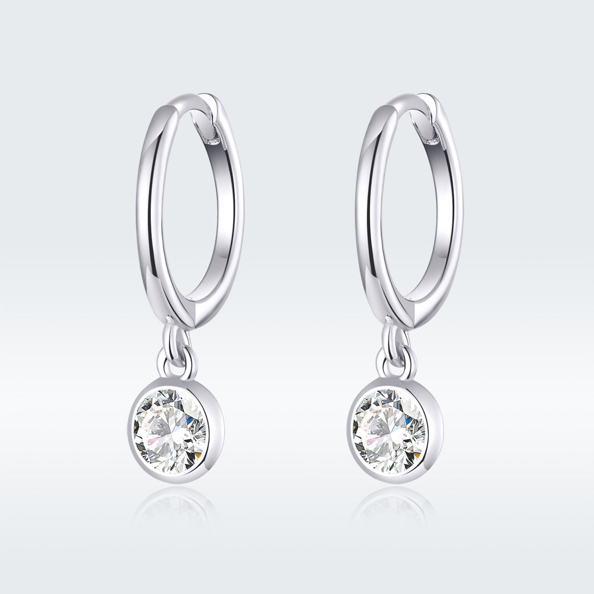 925 Sterling Silver Gold Plated Pavé Setting CZ Earrings for Women