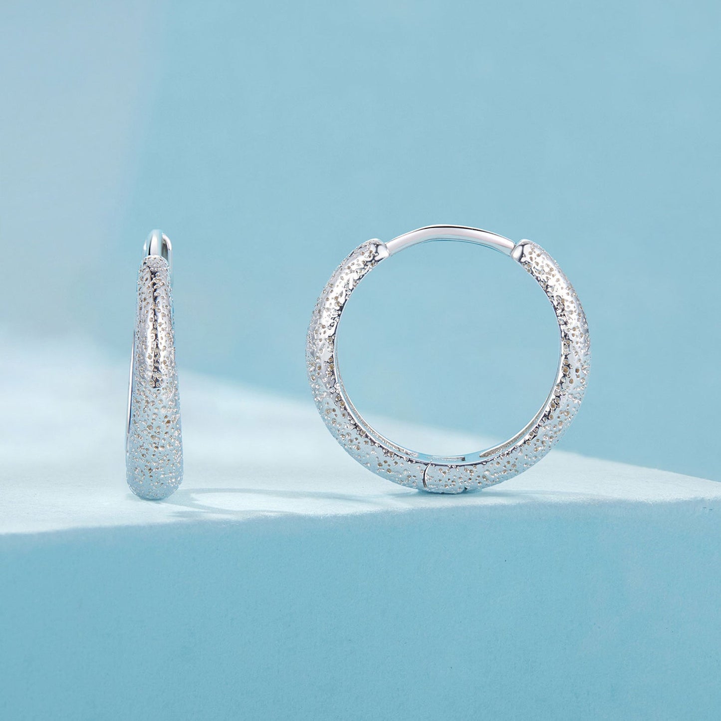 925 Sterling Silver Earrings 16*3mm with Platinum Plating for Women