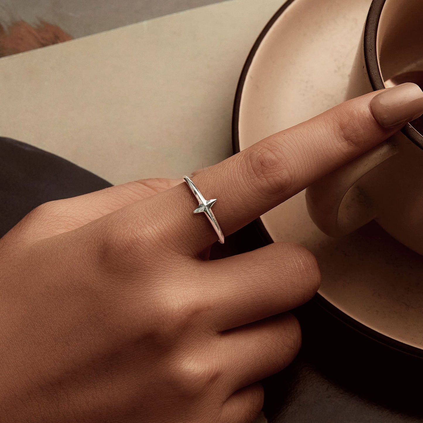 925 Sterling Silver Oxidized Silver 0.12cm Ring for Men