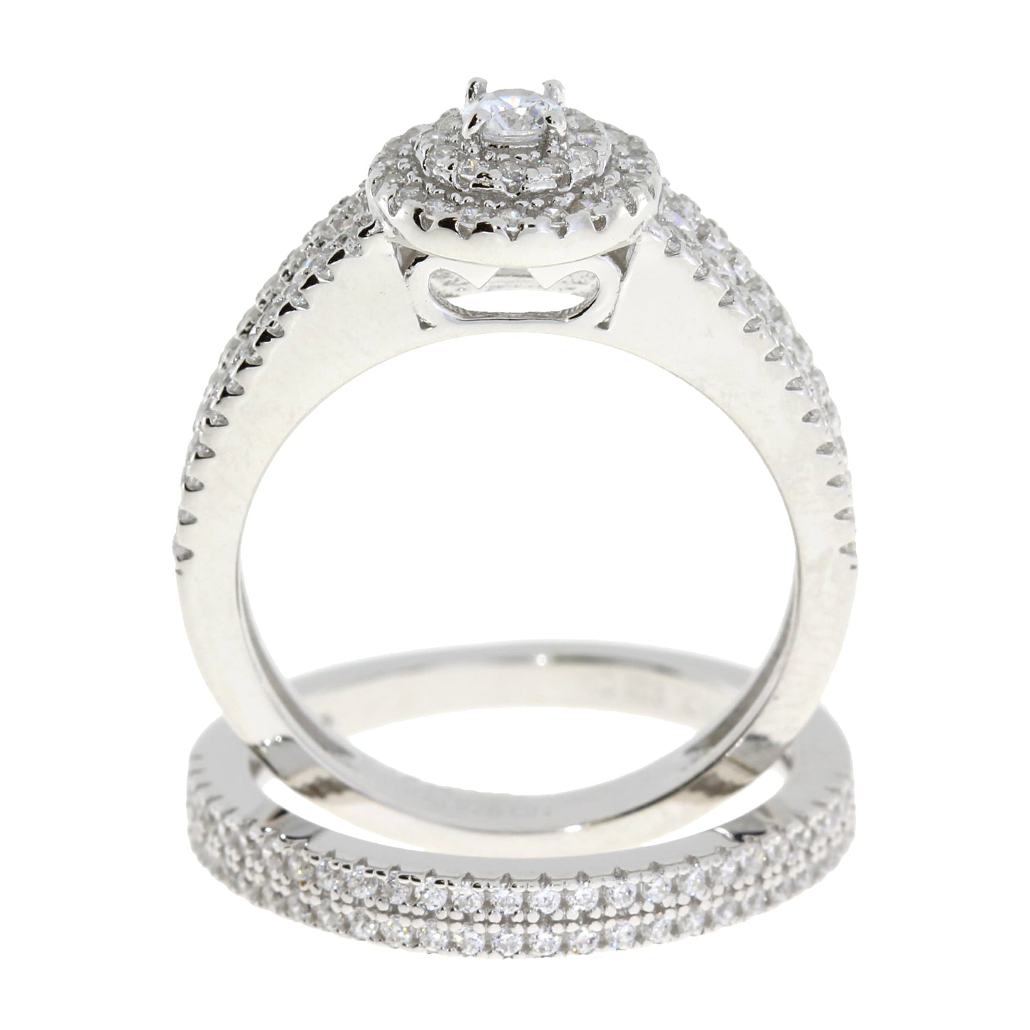 Natural Cubic Zirconia CZ SS Bridal Sterling Silver