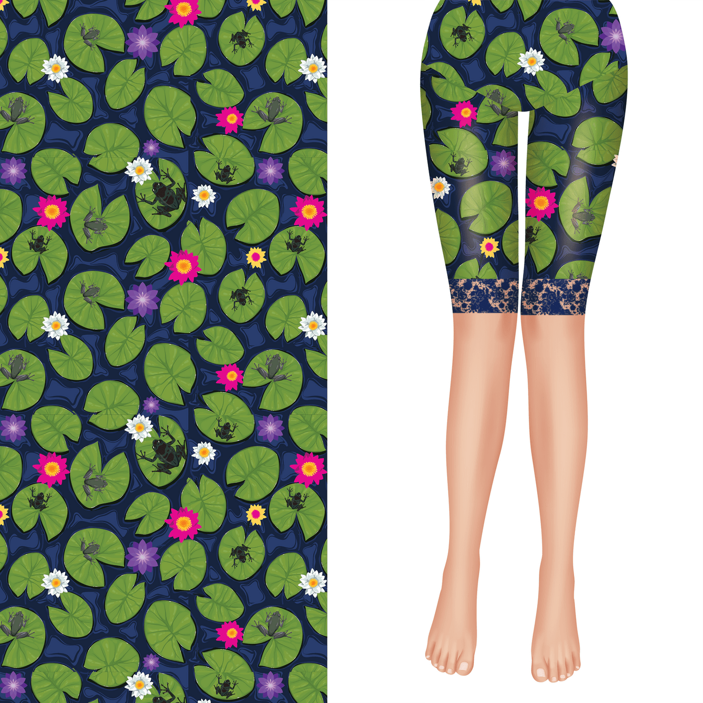 Pad is Hoppin Shorts with Blue Lace and Pockets