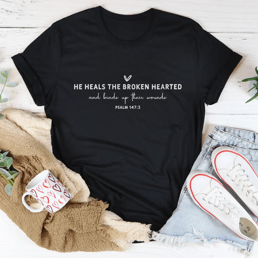 He Heals The Broken Hearted Tee
