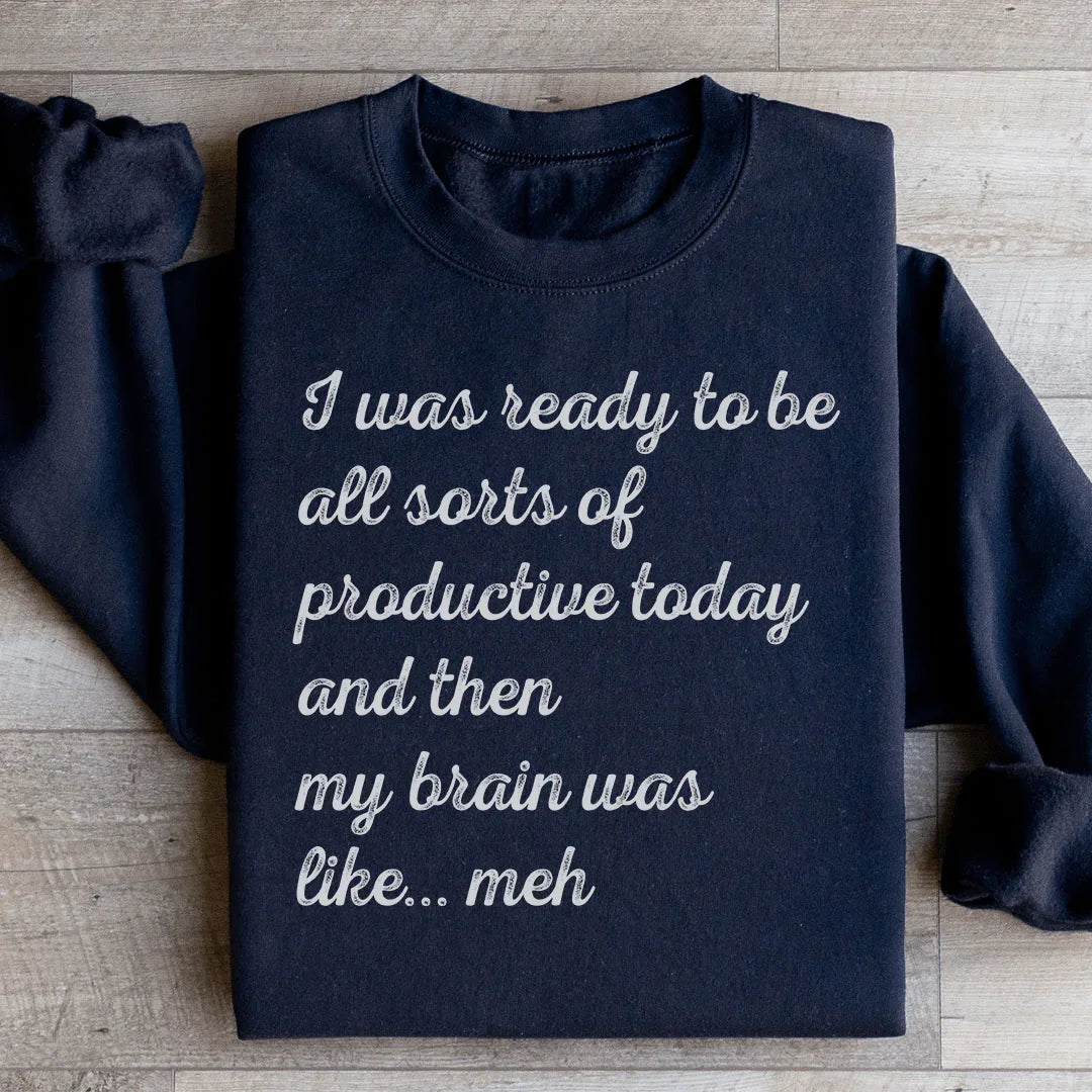 I Was Ready To Be All Sorts Of Productive Today Sweatshirt