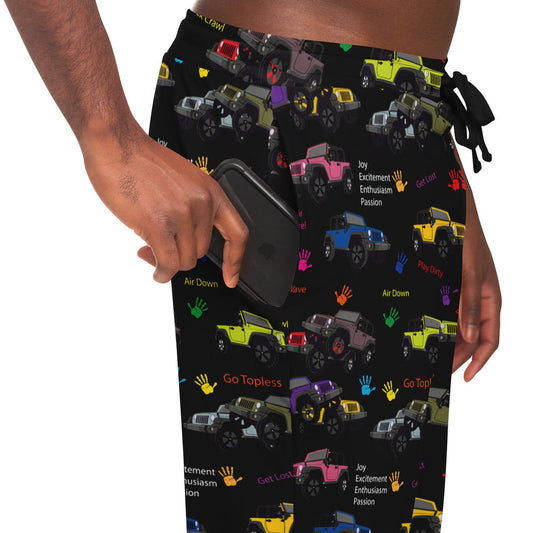 Jeeper Joggers 4x4 Vehicles Jeeper - Jeeper Wave - Jeeper Life - Jeeper Pants - Stacked Jeeper Print -