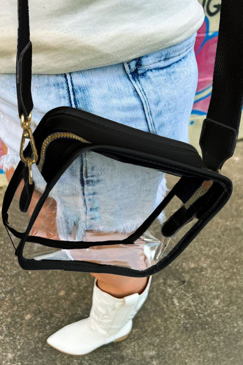Clear crossbody bag with strap