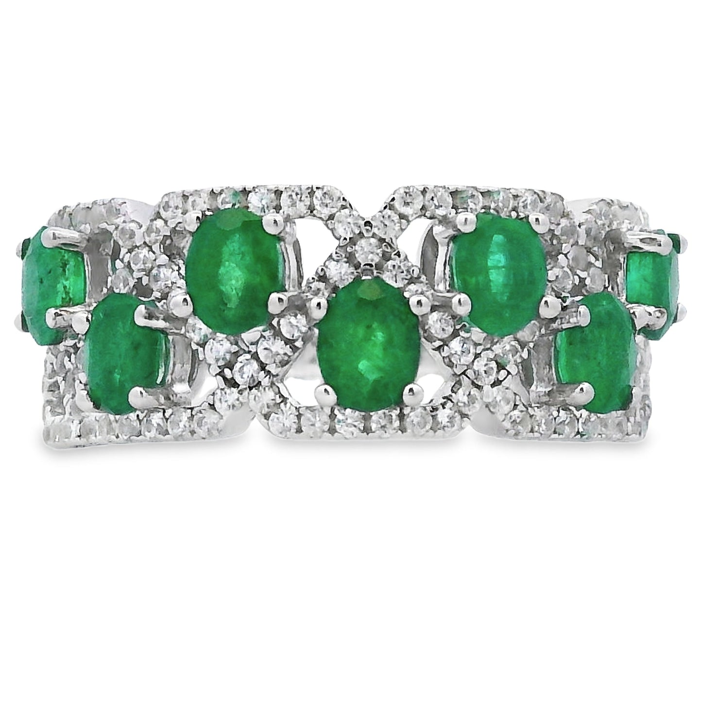 Natural 1.82ct Emerald Zircon Ring Sterling Silver