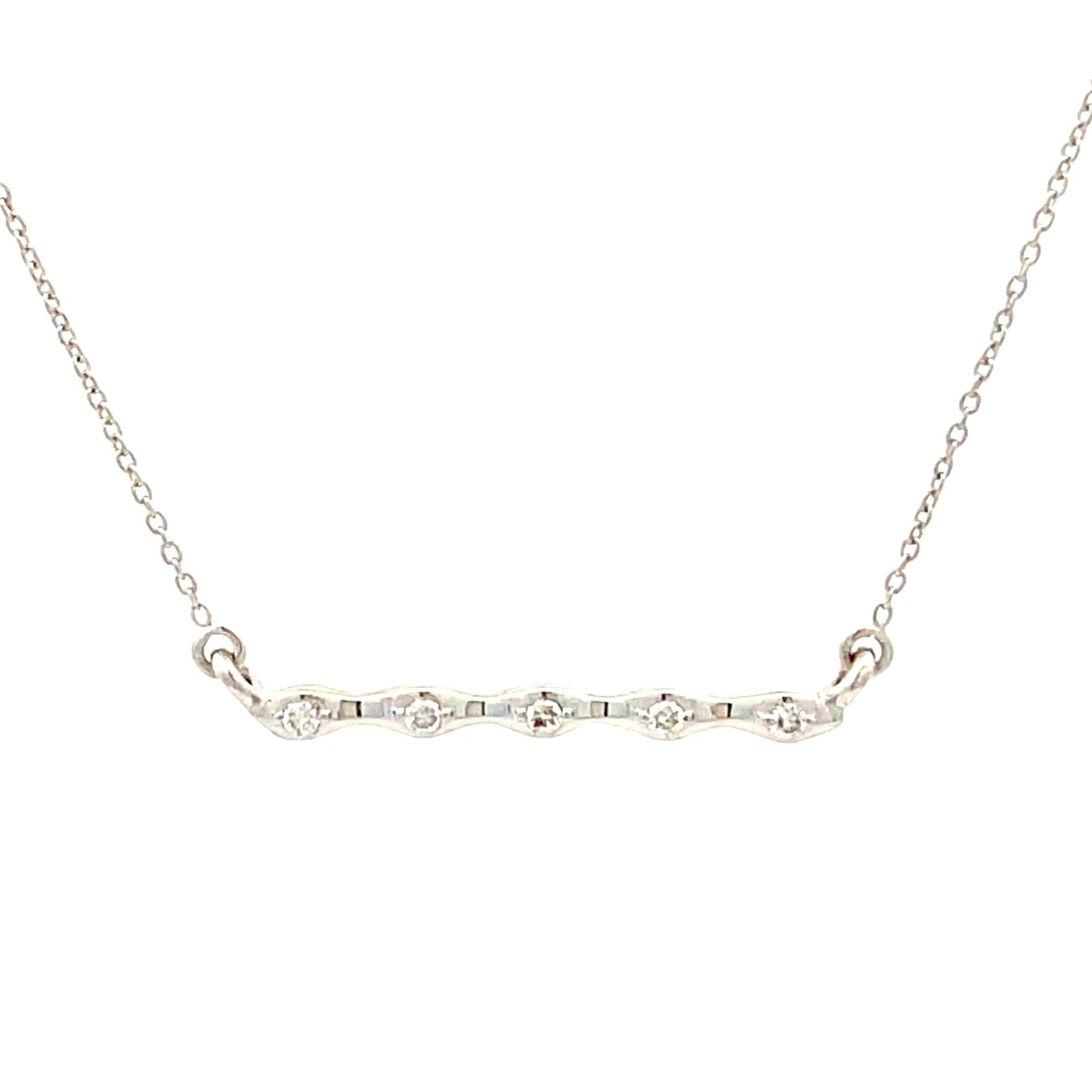 Genuine .05ct Diamond Fashion Pendants 14KT White Gold