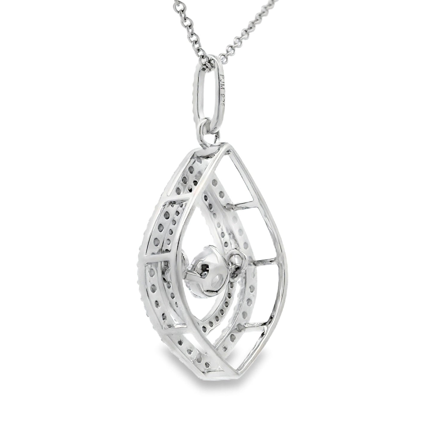 Natural Cubic Zirconia Fashion Pendants Sterling Silver