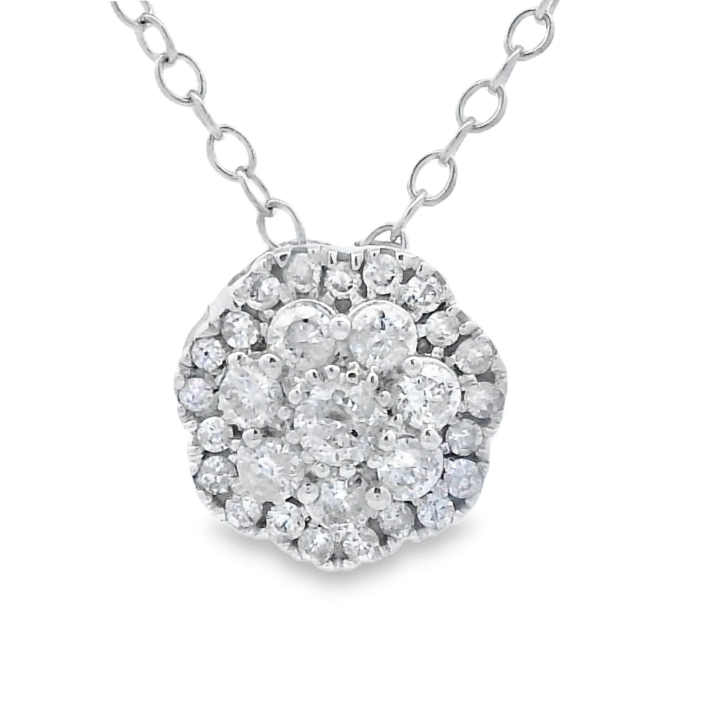 Natural .25ct Diamond Fashion Pendants 10KT White Gold