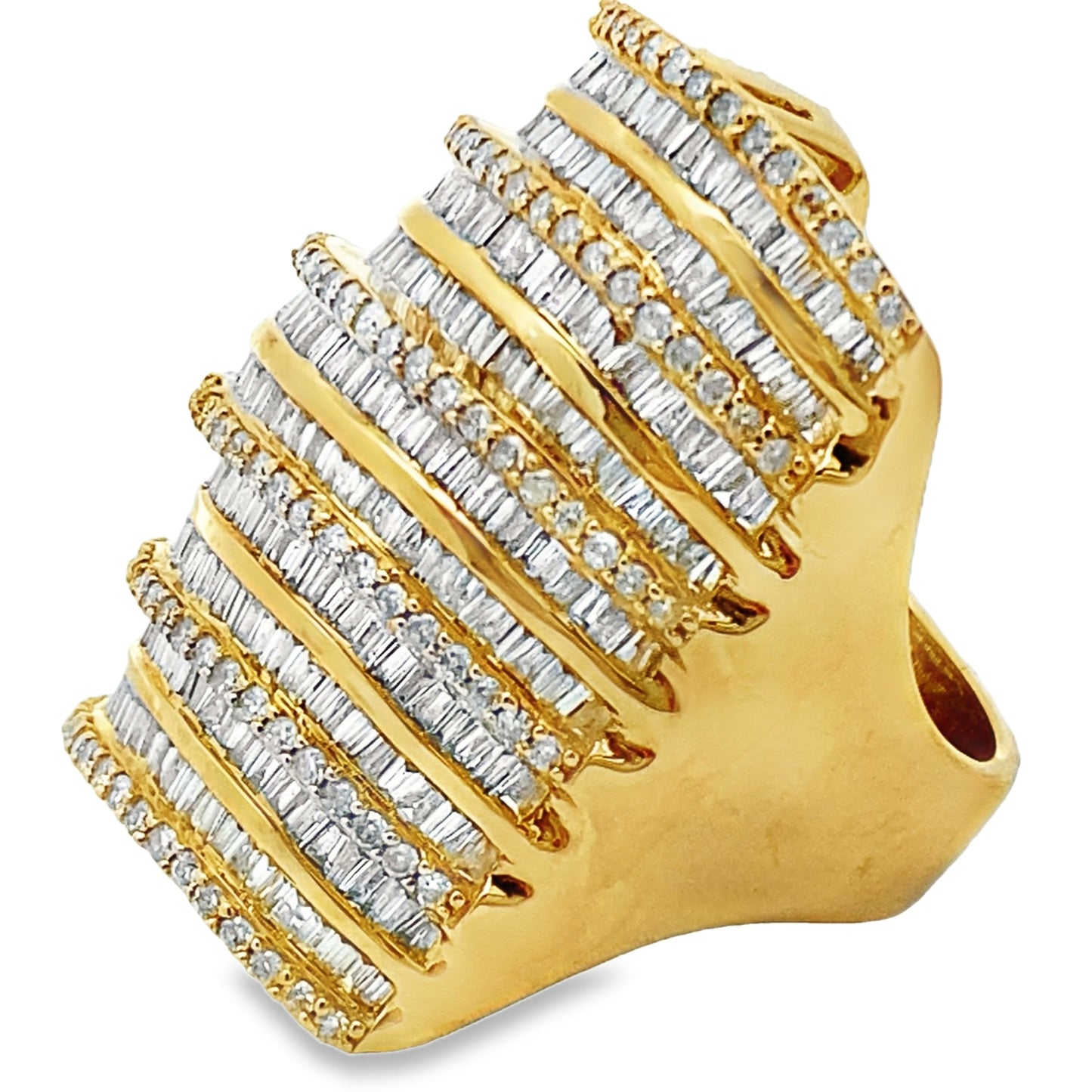 Genuine 3.25ct Diamond Ring 14KT Yellow Gold