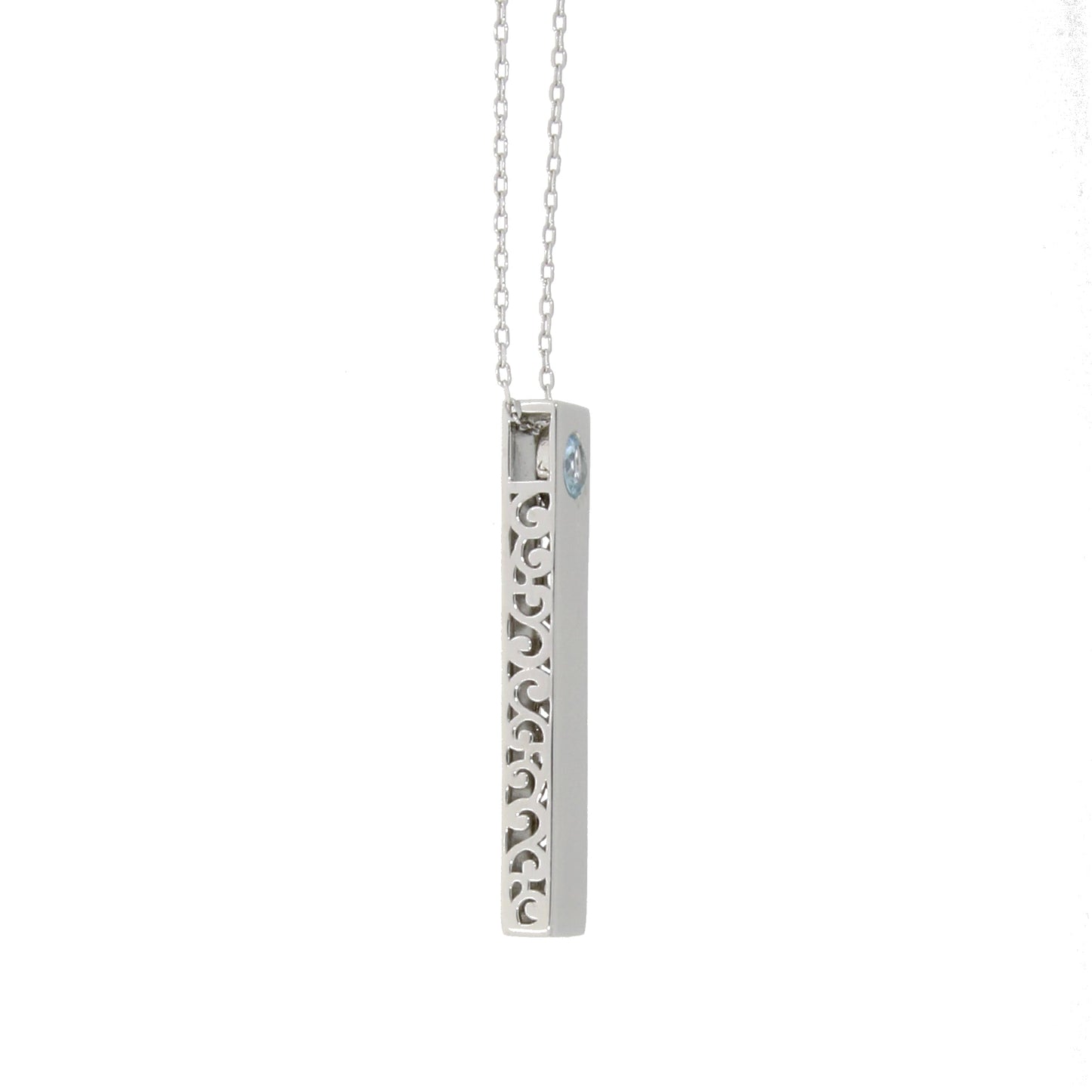 Natural Blue Topaz Fashion Pendants Sterling Silver