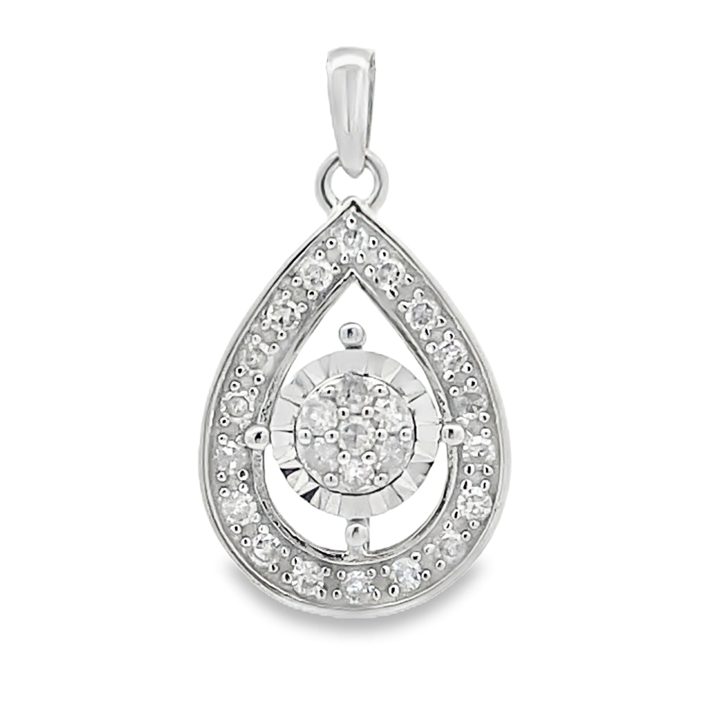 Genuine .25ct Diamond Fashion Pendants 10KT White Gold