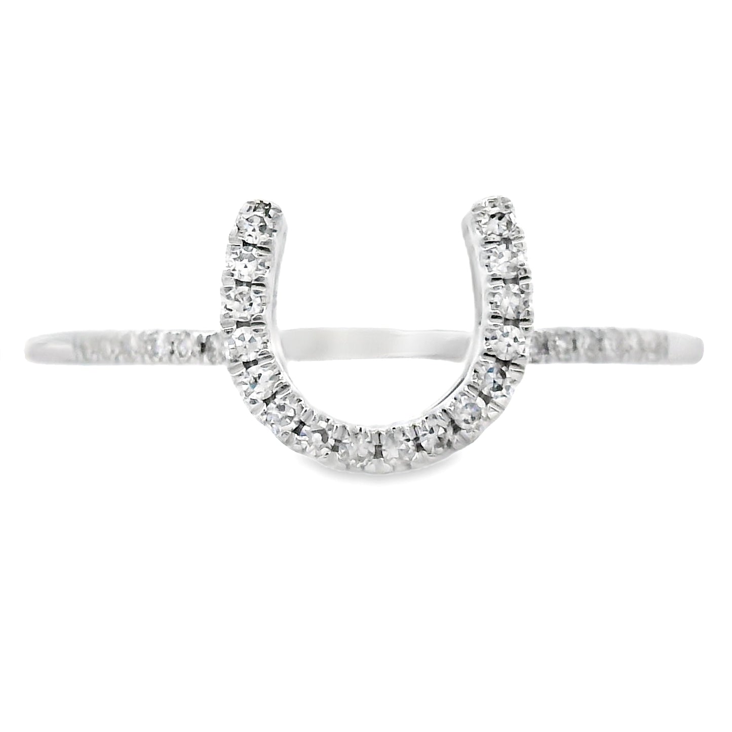 Natural .10ct Diamond Ring 14KT White Gold