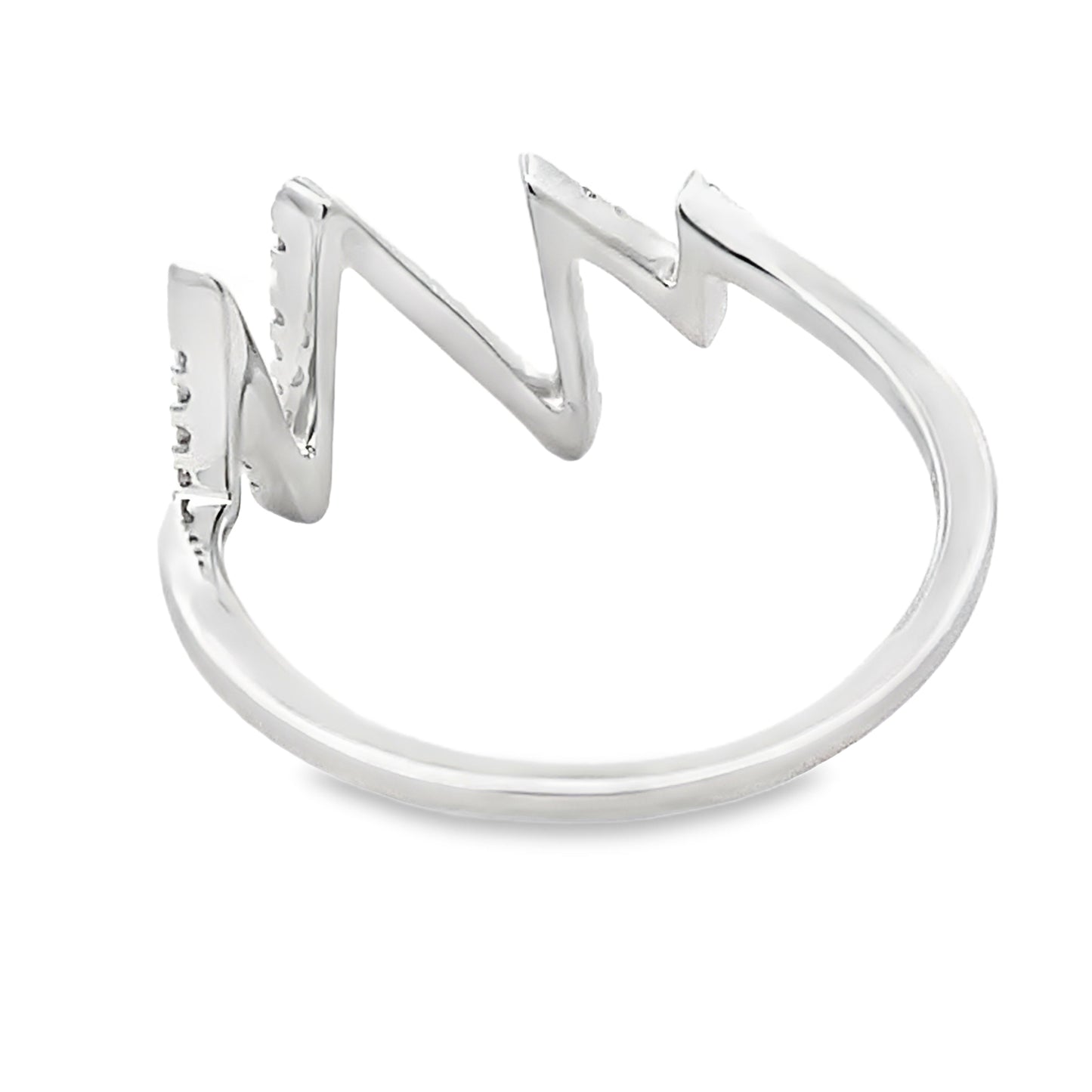 Genuine .15ct Diamond Ring 14KT White Gold