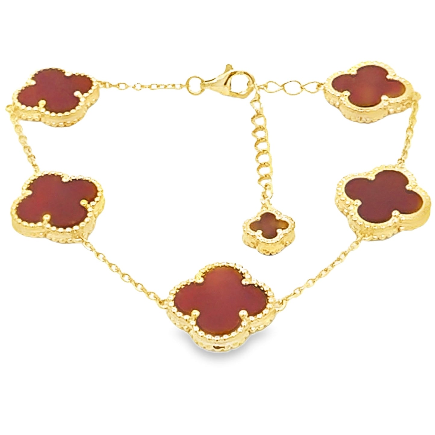 Genuine Carnelian Bracelet Sterling Silver