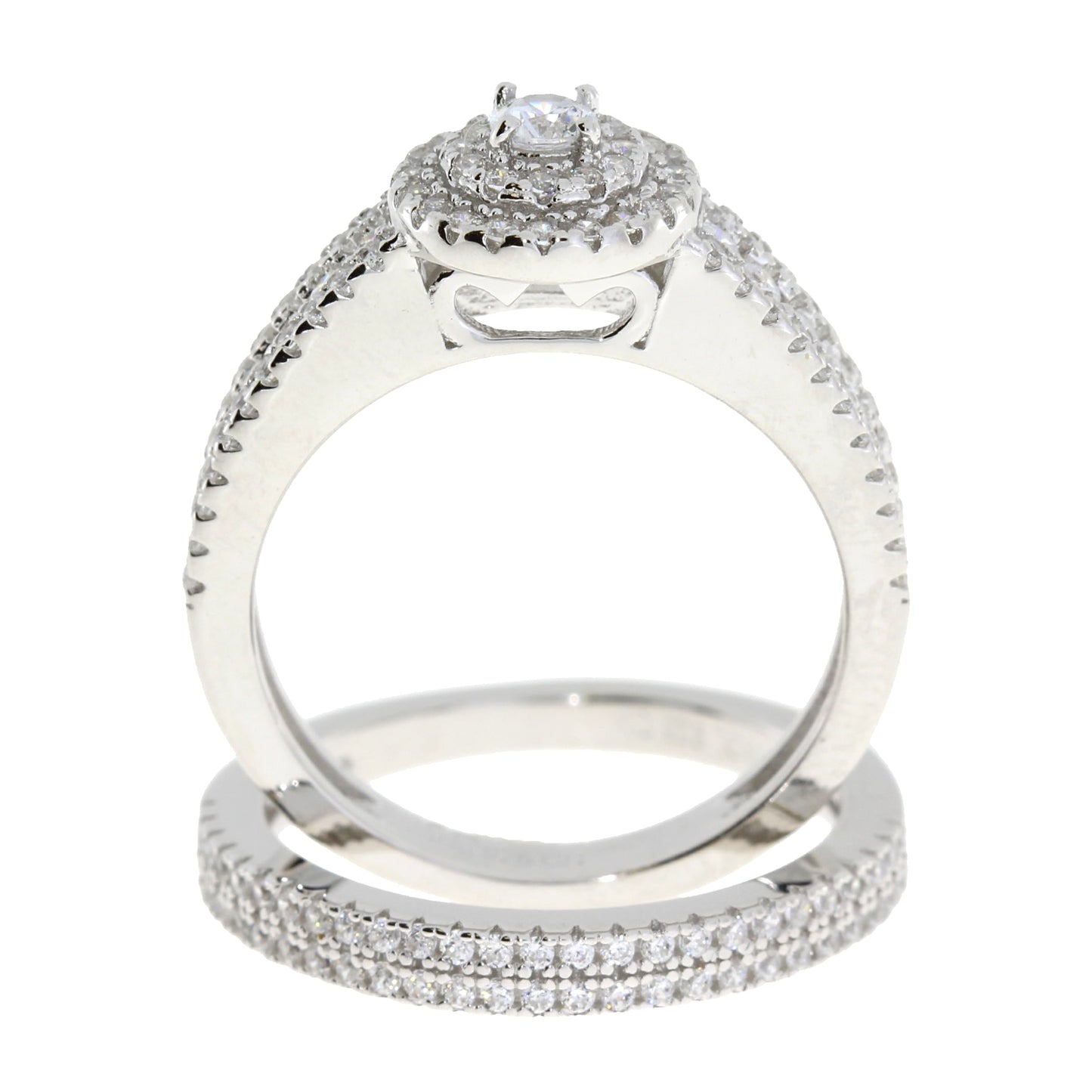 Natural Cubic Zirconia CZ SS Bridal Sterling Silver