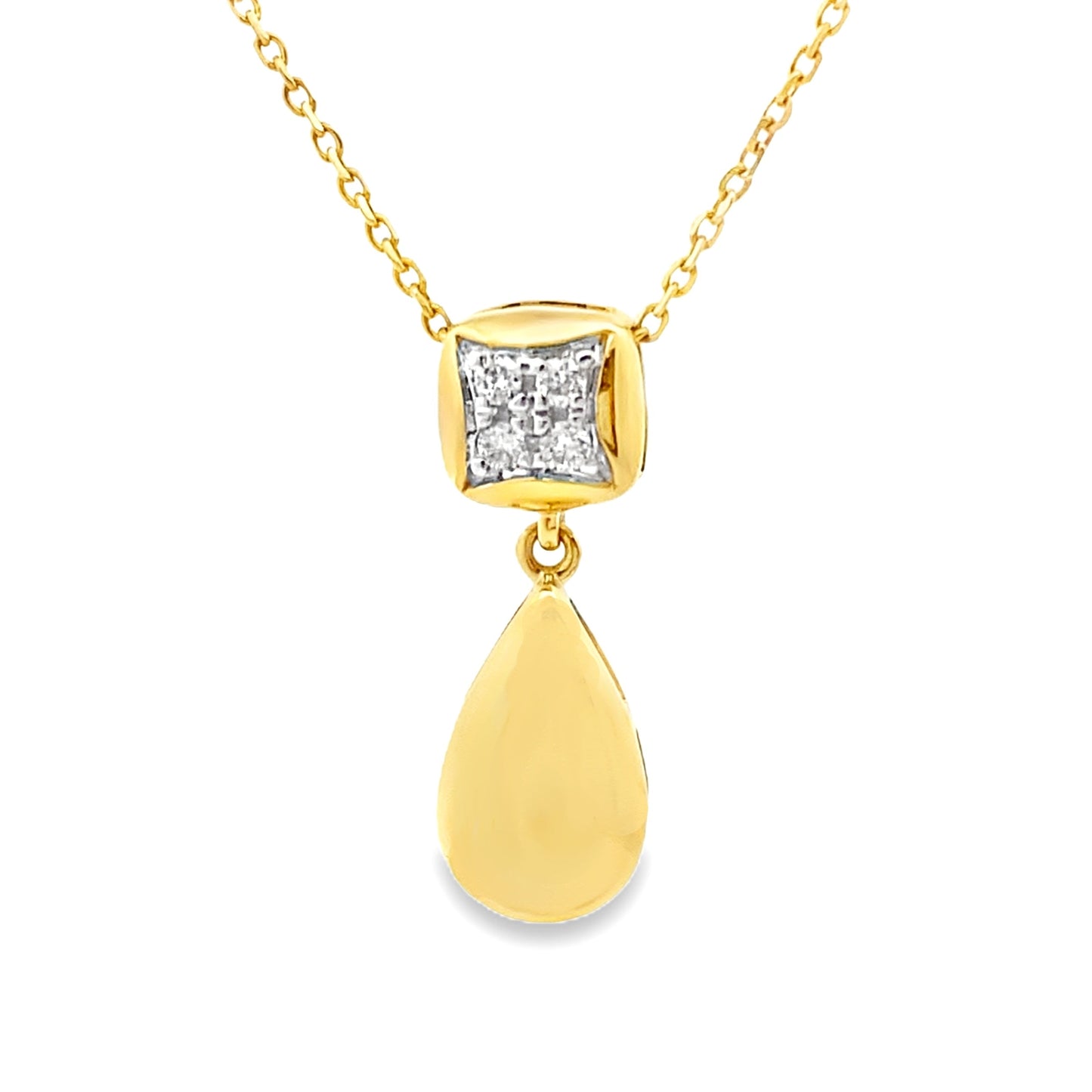Natural .04ct Diamond Fashion Pendants 10KT Yellow Gold