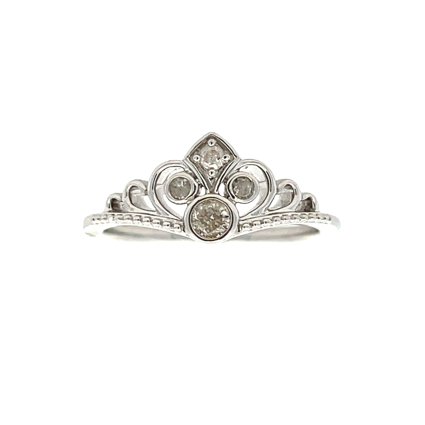 Genuine .17ct Diamond Ring Sterling Silver