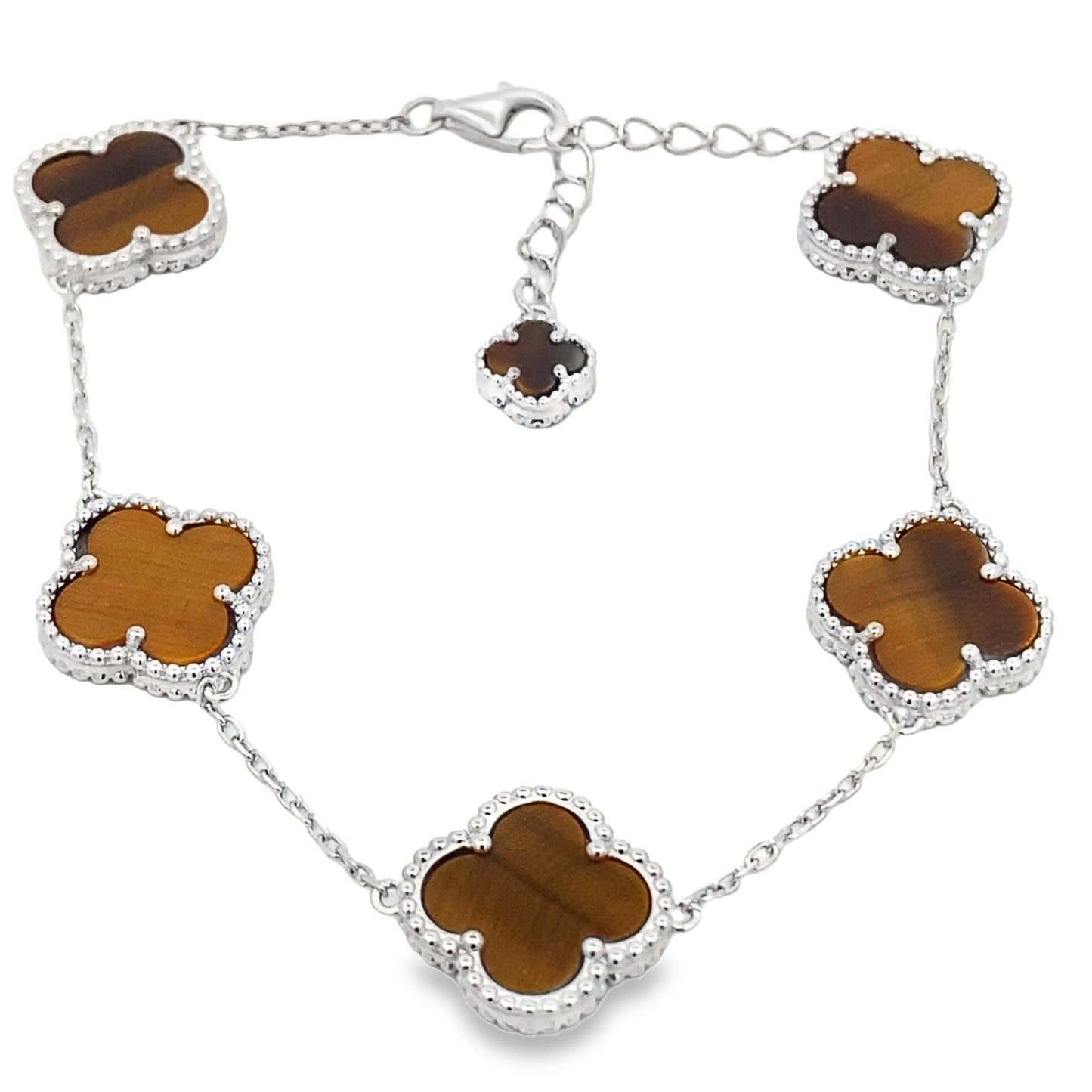 Genuine Tigereye Bracelet Sterling Silver