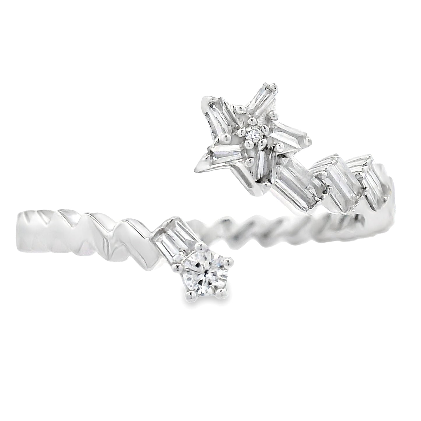 Natural .17ct Diamond Ring 14KT White Gold