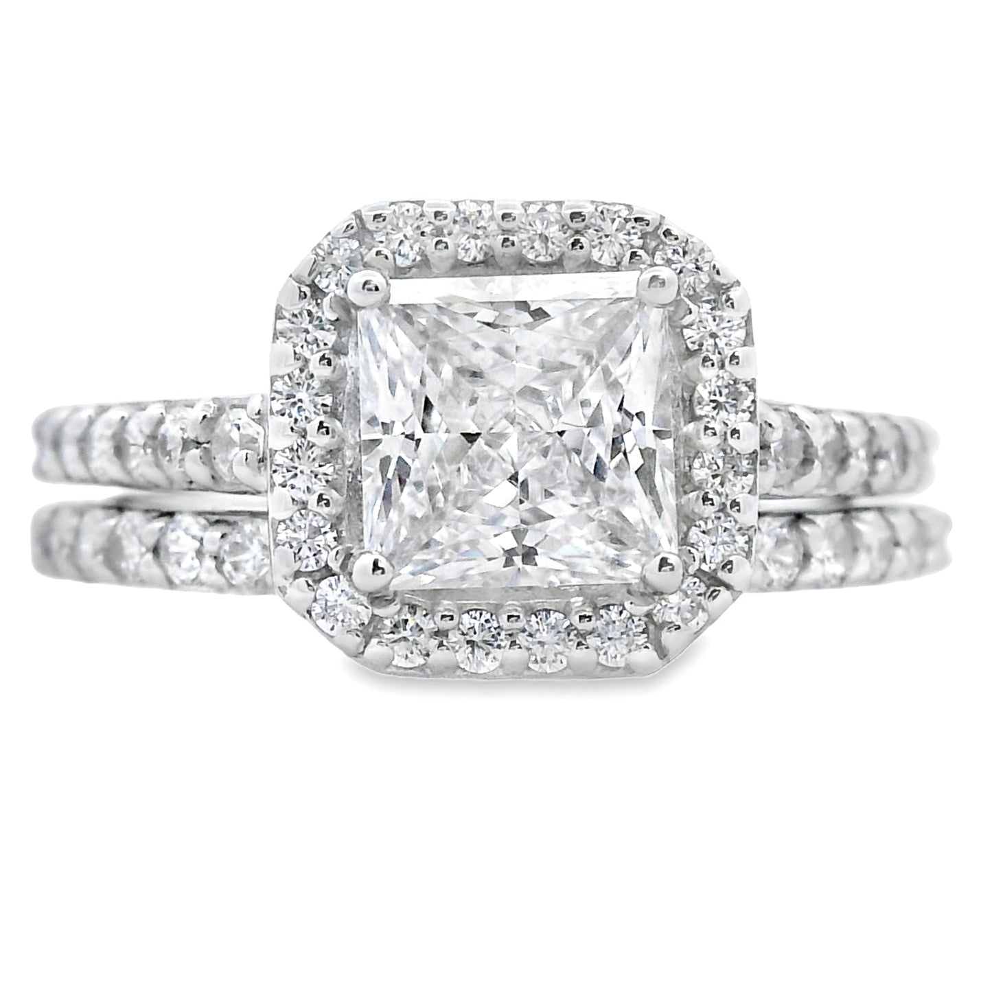 Genuine Cubic Zirconia CZ SS Bridal Sterling Silver