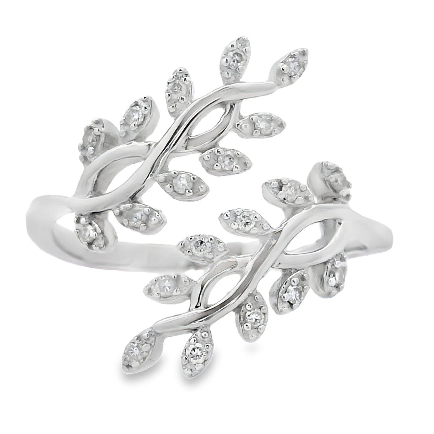 Genuine .10ct Diamond Ring Sterling Silver