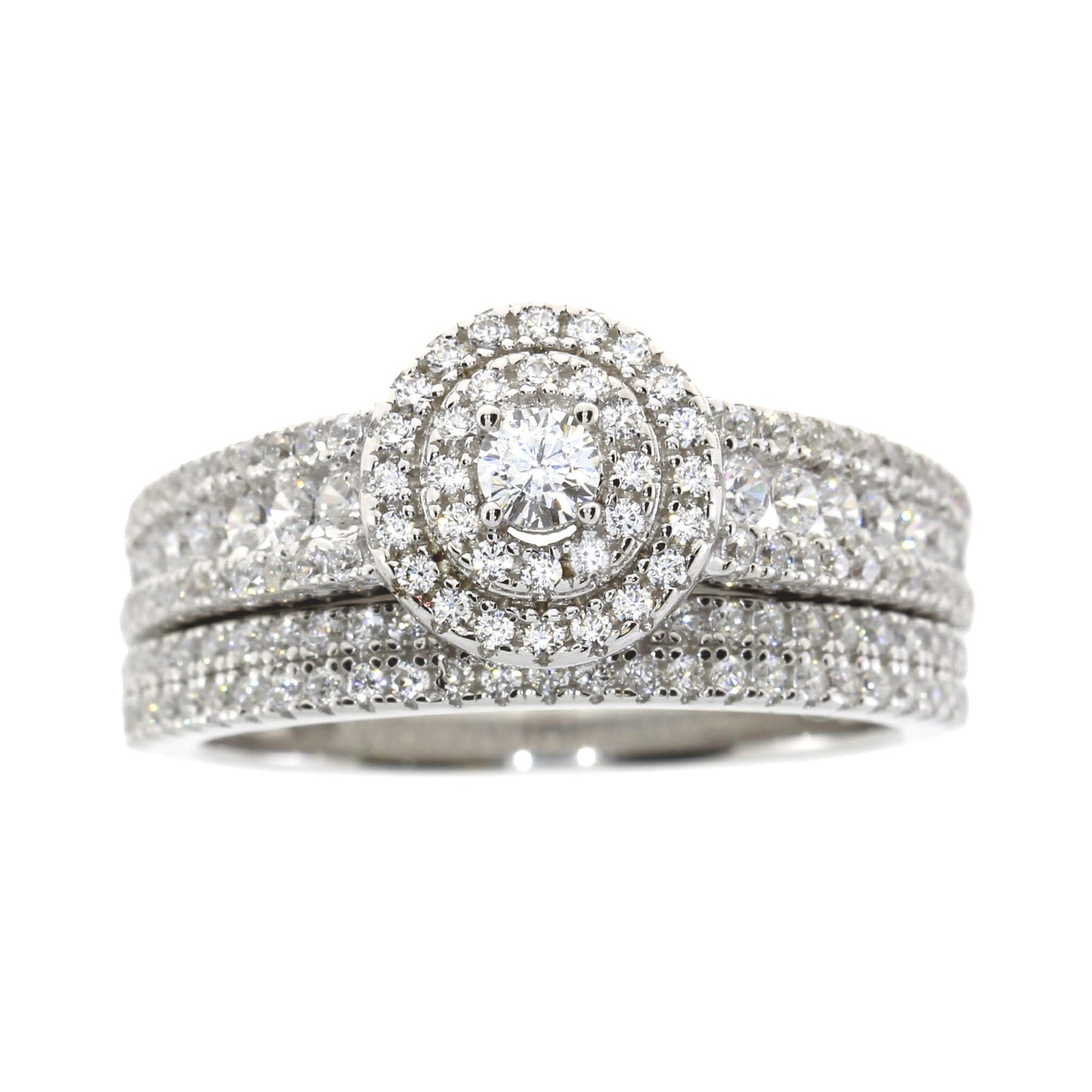 Natural Cubic Zirconia CZ SS Bridal Sterling Silver