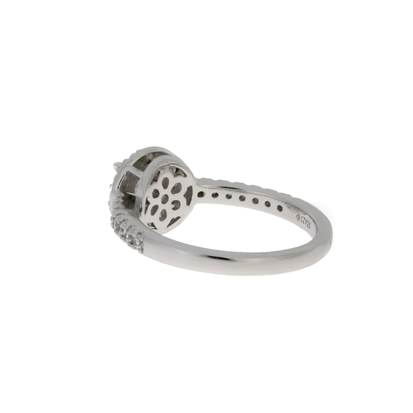 Natural Cubic Zirconium Ring Sterling Silver