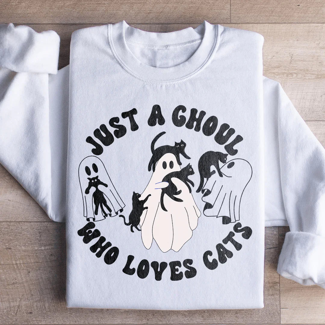 Just A Ghoul Who Loves Cats Sweatshirt