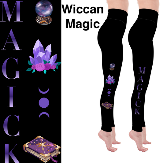 Wiccan Magick Leggings with Pockets â€“ Full or Capri Length