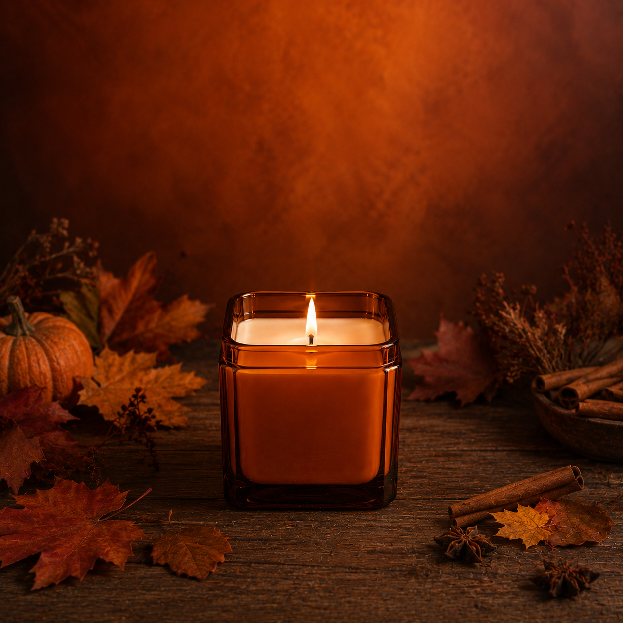 MAPLE PUMPKIN ---  8.5 oz Soy Jar Candle | Fall/Autumn | Moon Water Apothecary