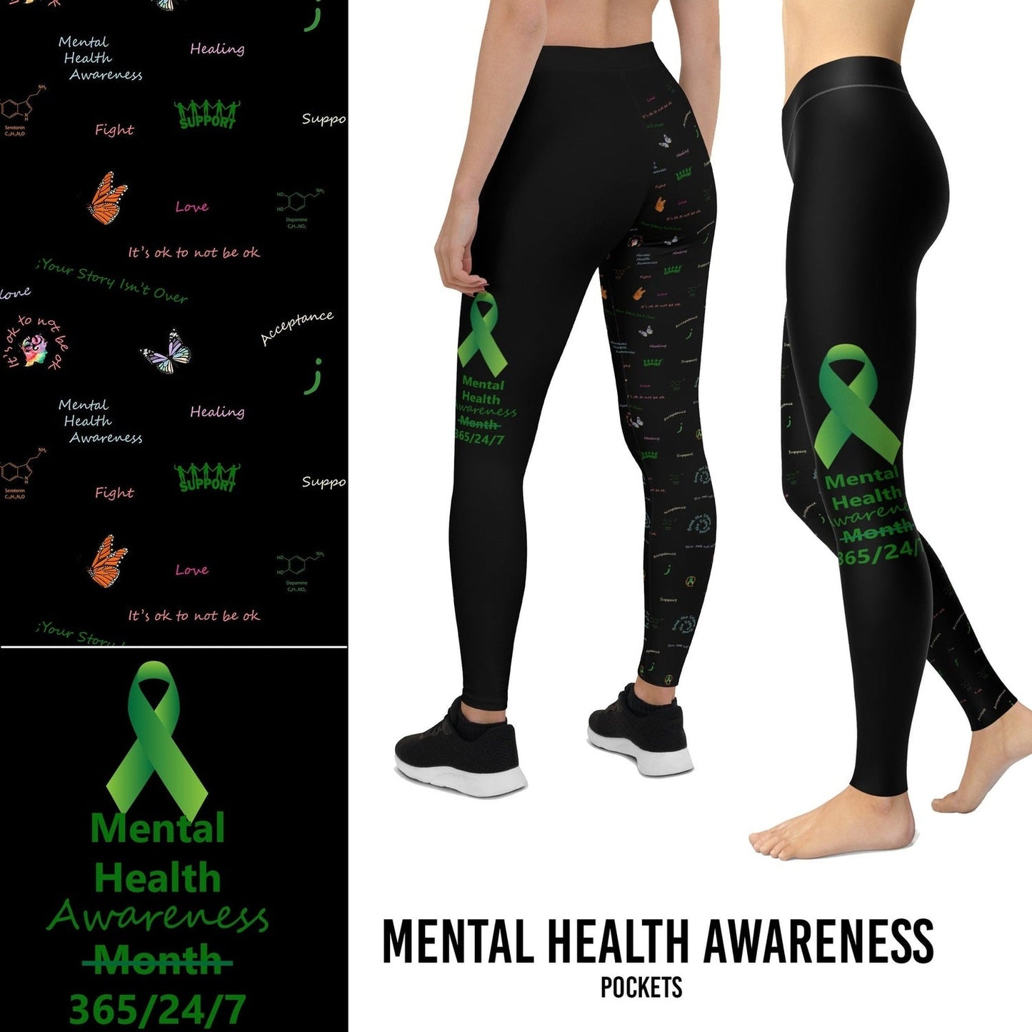 Mental Health Awareness Leggings with Pockets