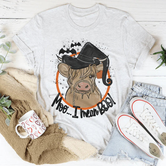 Moo I Mean Boo Cow Tee